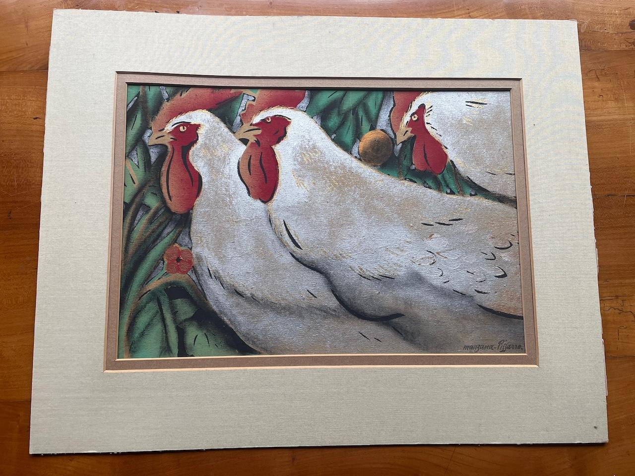 Art Déco Pochoir Druck 