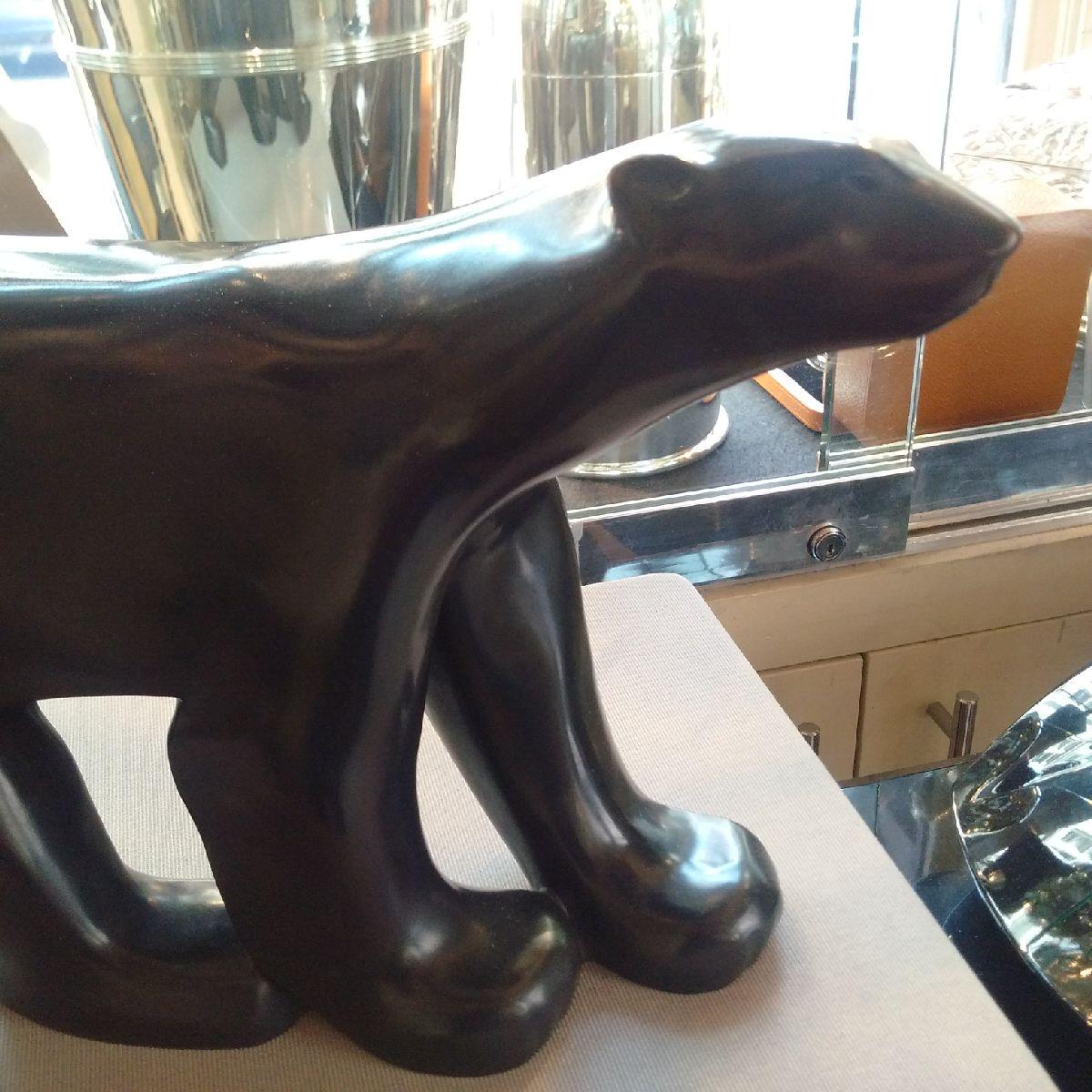 Art Deco 'Polar Bear' Bronze by Pompon In Good Condition In London, GB