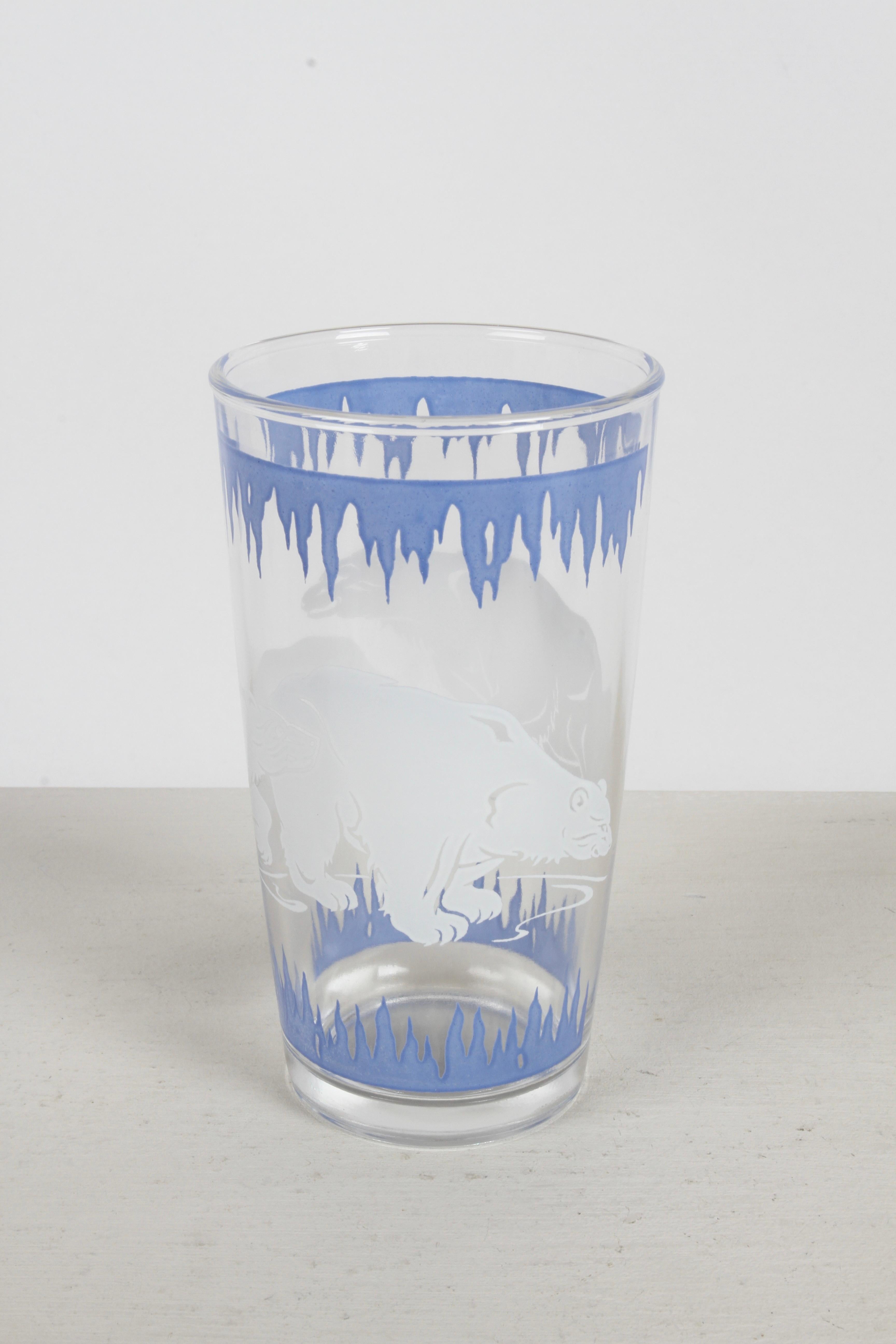 Juego de cócteles Art Decó Oso Polar - Hazel-Atlas - Juego completo de 18 cocteleras Caja en venta 3