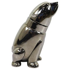 Shakers da cocktail con orso polare in stile Art Deco