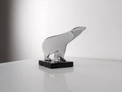 Art Deco Polar Bear Sculpture by Karl Hagenauer, Austria, 1920s