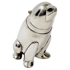 Art Deco Polar Bear Van Bergh Silver Plate Cocktail Shaker