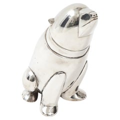 Art Deco Polar Bear Van Bergh Silver Plate Cocktail Shaker