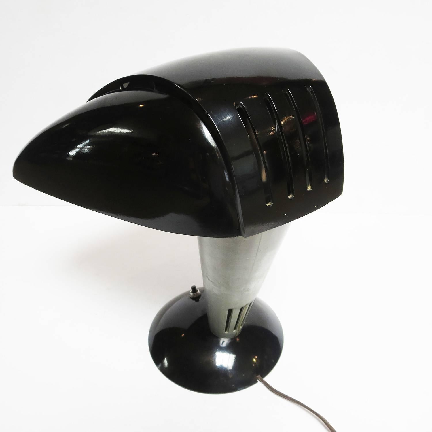 Cast Art Deco Polaroid Desk Lamp by Walter Dorwin Teague, 1939