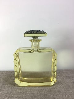 Art déco-Parfümflasche aus poliertem Glas, 1920er Jahre