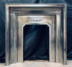 Art Deco Polished Register Steel Fireplace Insert