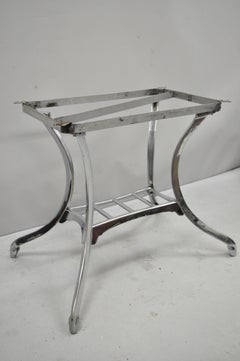 Art Deco Polished Steel Sculptural Dining Table Base Chicago by HDW Foundry Co.