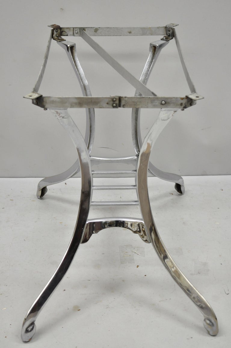 Art Deco Polished Steel Sculptural Dining Table Base Chicago by HDW