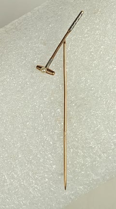Art Deco Polo Mallet Stick Pin