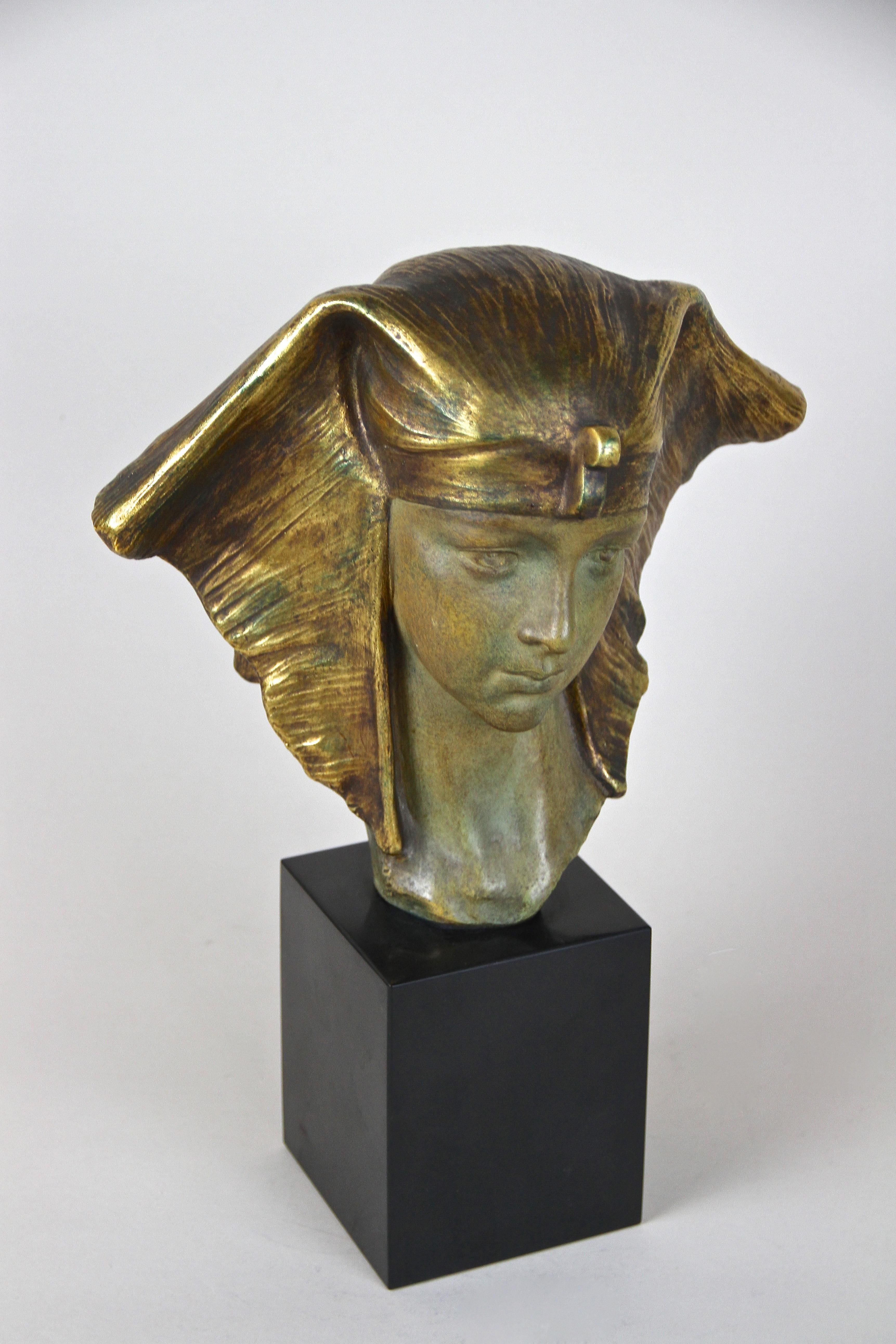 Art Deco Polychromed Terracotta Bust 