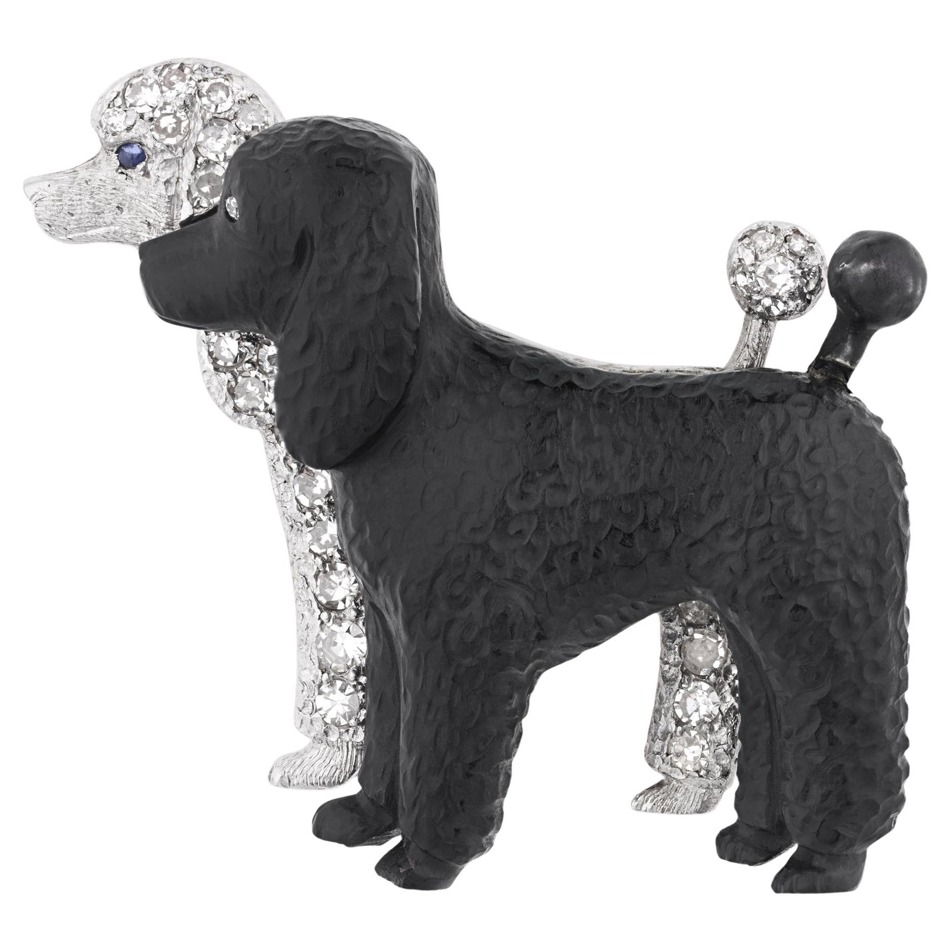 Broche Caniche Art Déco