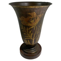 Art Deco "Poppy" Table Lamp, Signed "A. Ducobu", France, Circa 1930