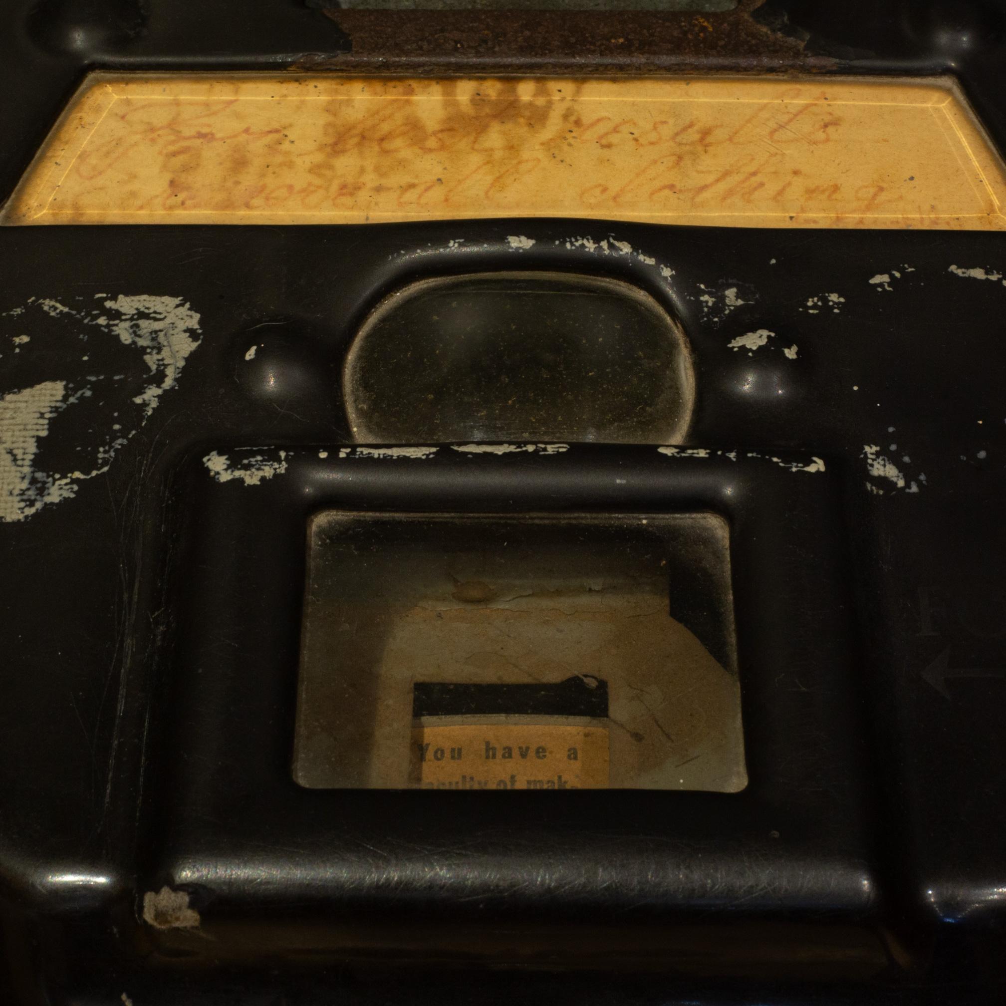 American Art Deco Porcelain and Bronze Fortune Teller and Weight Scale c.1930