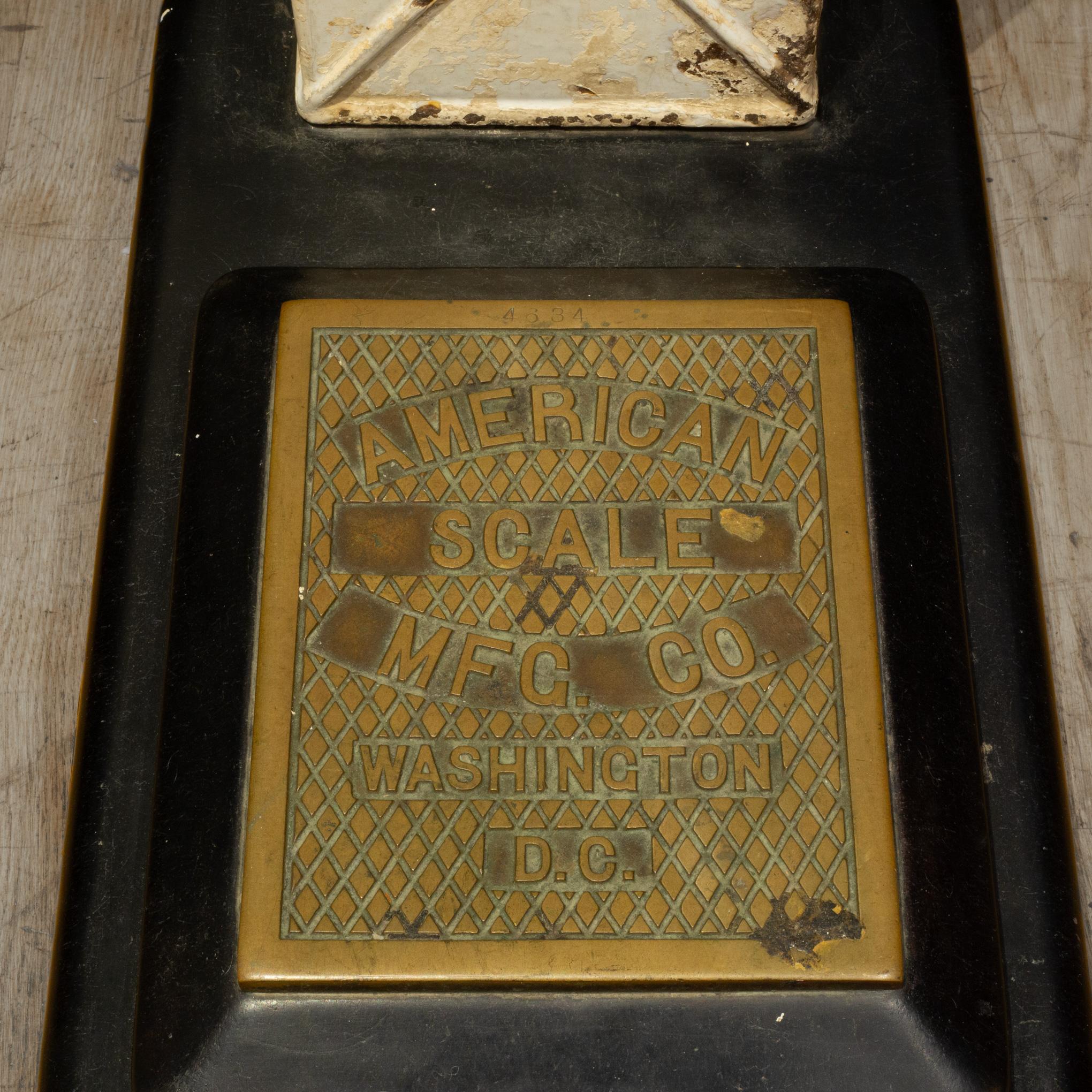 20th Century Art Deco Porcelain and Bronze Fortune Teller and Weight Scale c.1930