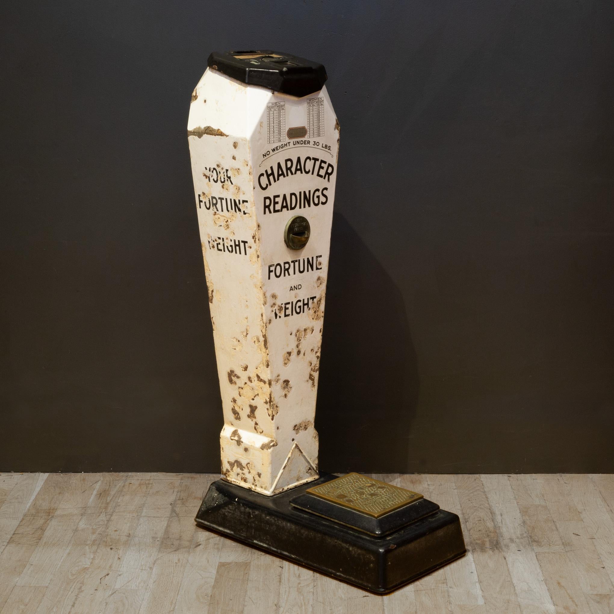 Art Deco Porcelain and Bronze Fortune Teller and Weight Scale c.1930 1
