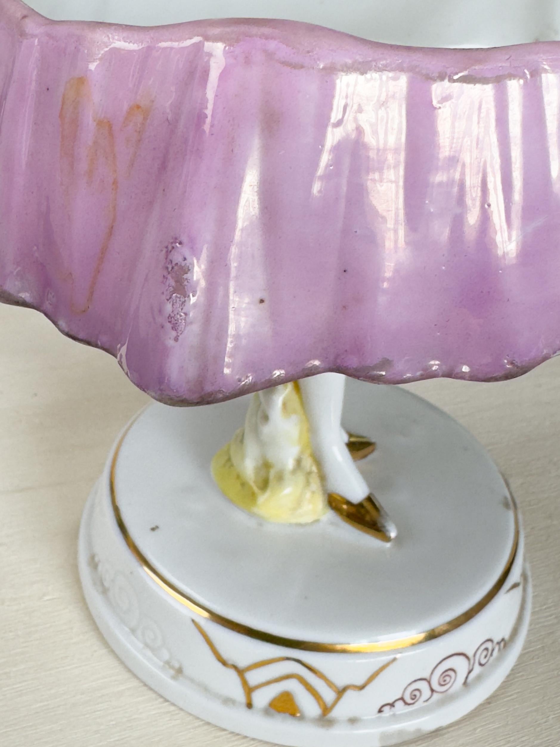 Boîte à bijoux de ballerine ou boîte à poudre Art déco, Allemagne, années 1930 en vente 8
