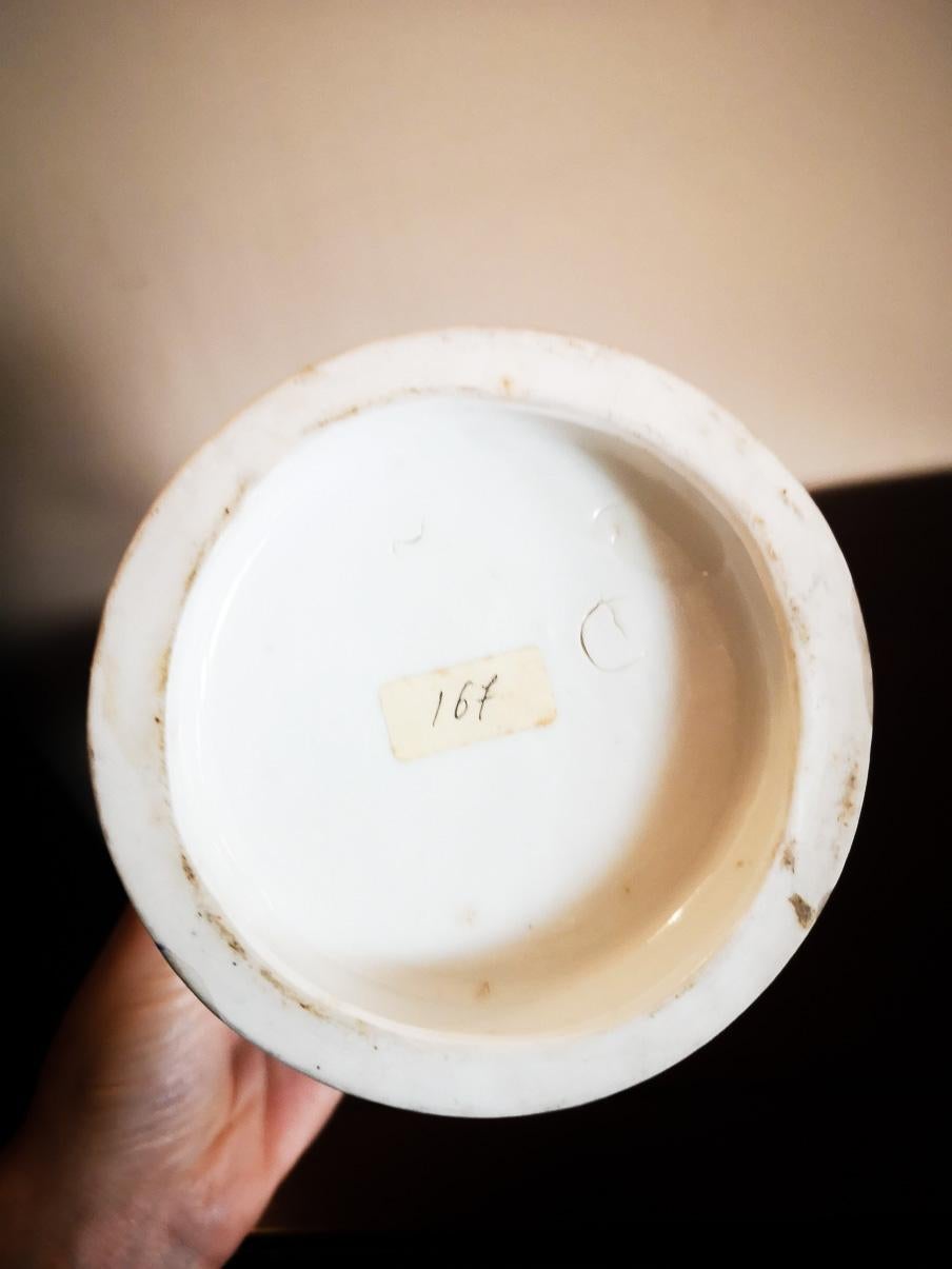 Porcelaine Boîte à bijoux de ballerine ou boîte à poudre Art déco, Allemagne, années 1930 en vente