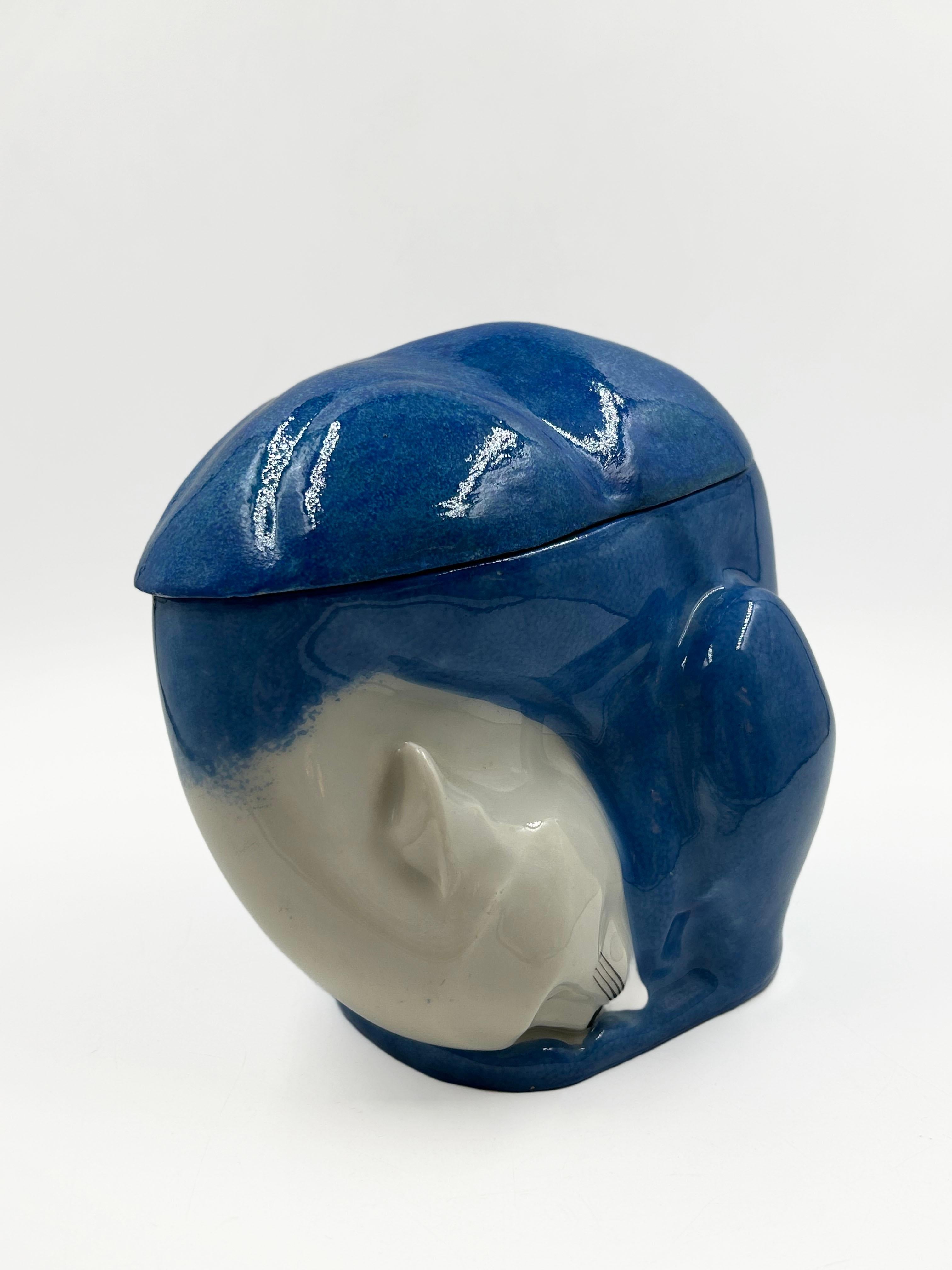 French Art Deco Porcelain Box by Édouard Marcel Sandoz for Theodore Haviland For Sale