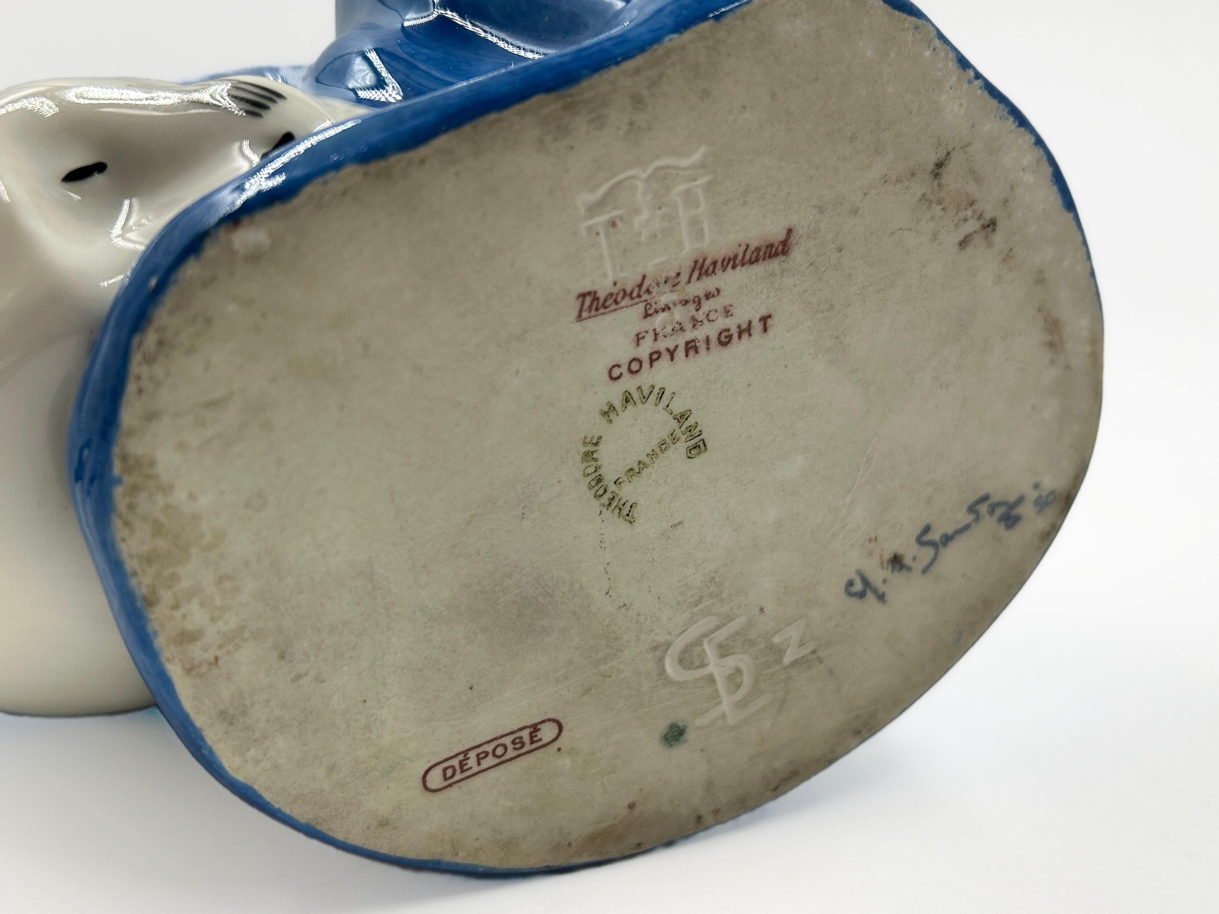 20th Century Art Deco Porcelain Box by Édouard Marcel Sandoz for Theodore Haviland For Sale