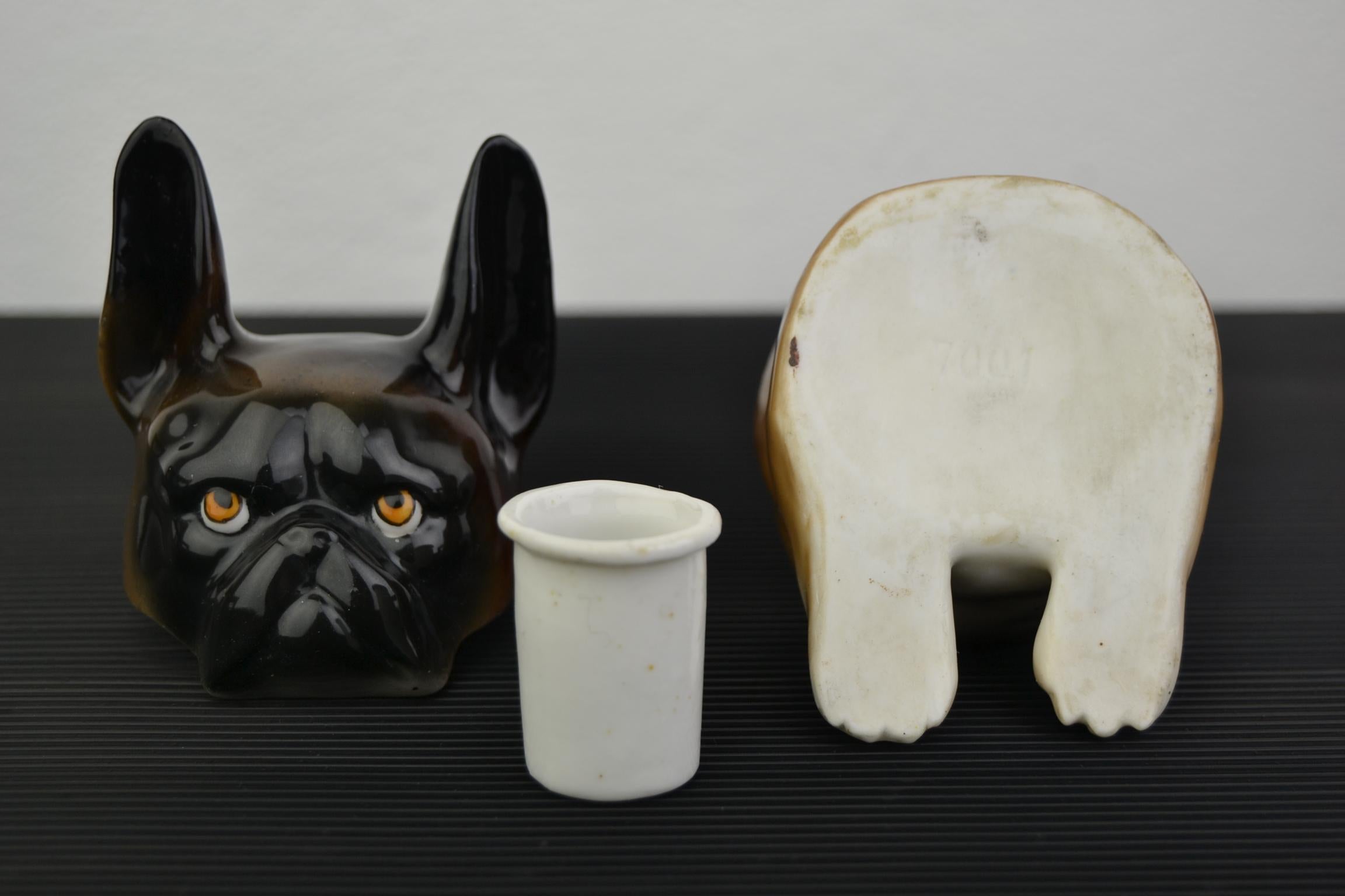 Art Deco Porcelain Bulldog Inkwell, Germany 13