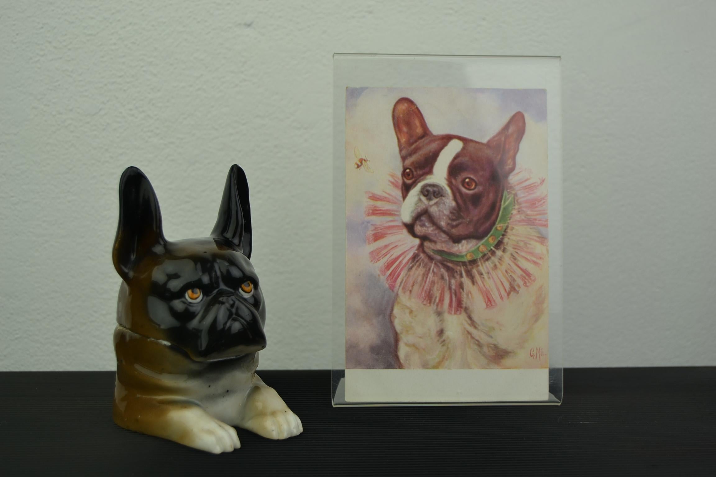 Art Deco Porcelain Bulldog Inkwell, Germany 16