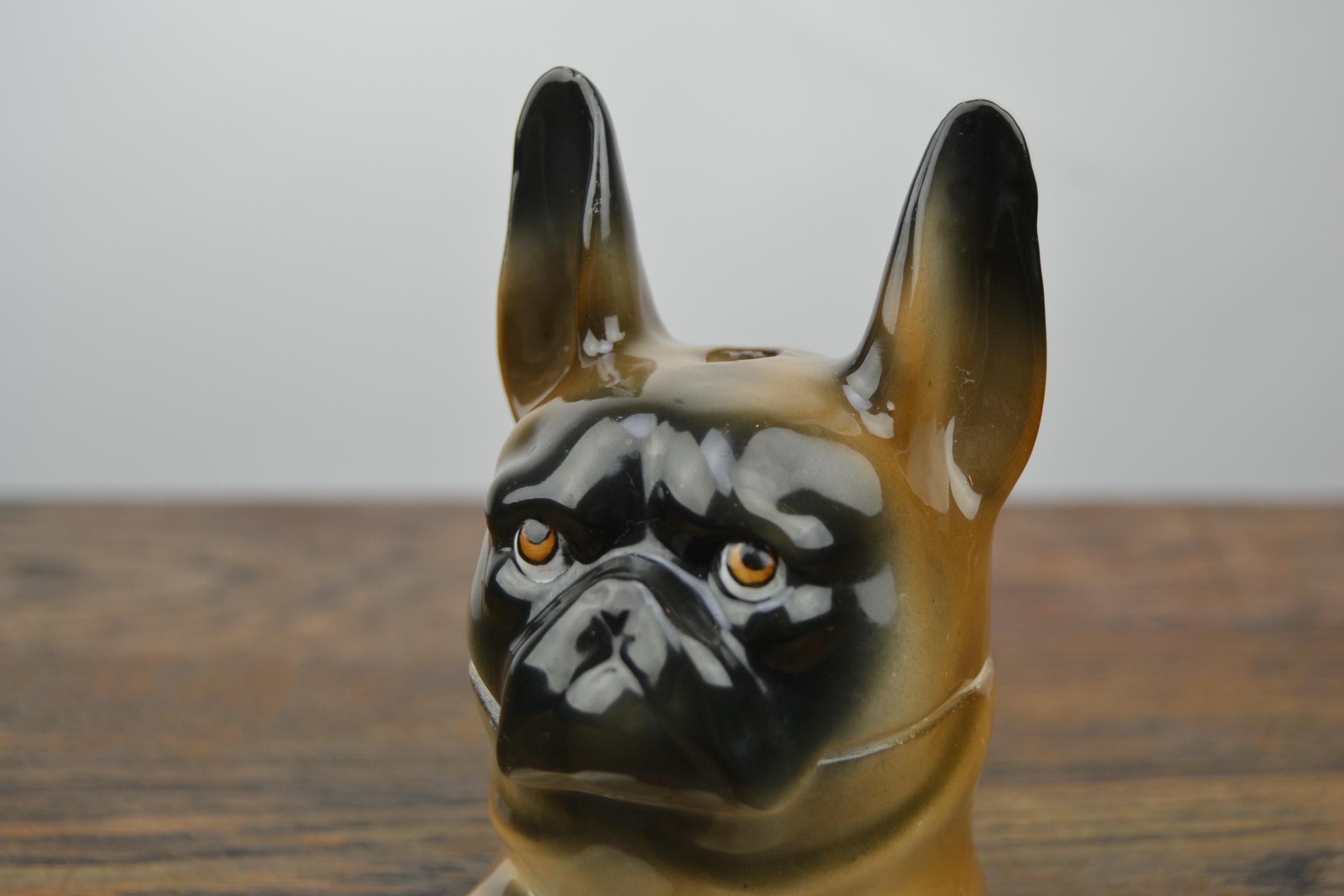 Art Deco Porcelain Bulldog Inkwell, Germany 1
