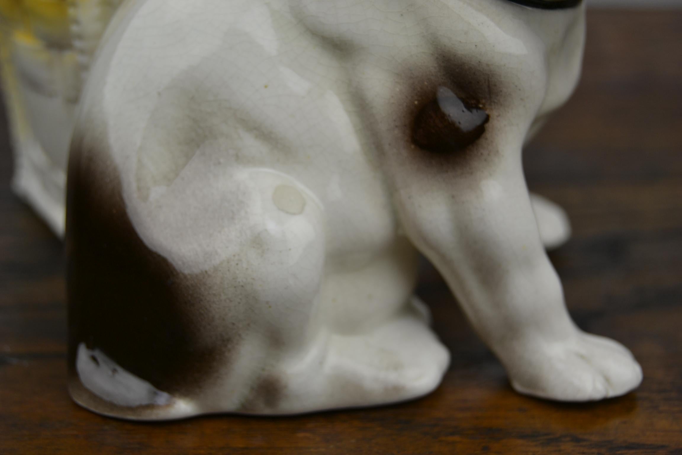 Art Deco Porcelain Bulldog Planter, Germany 5