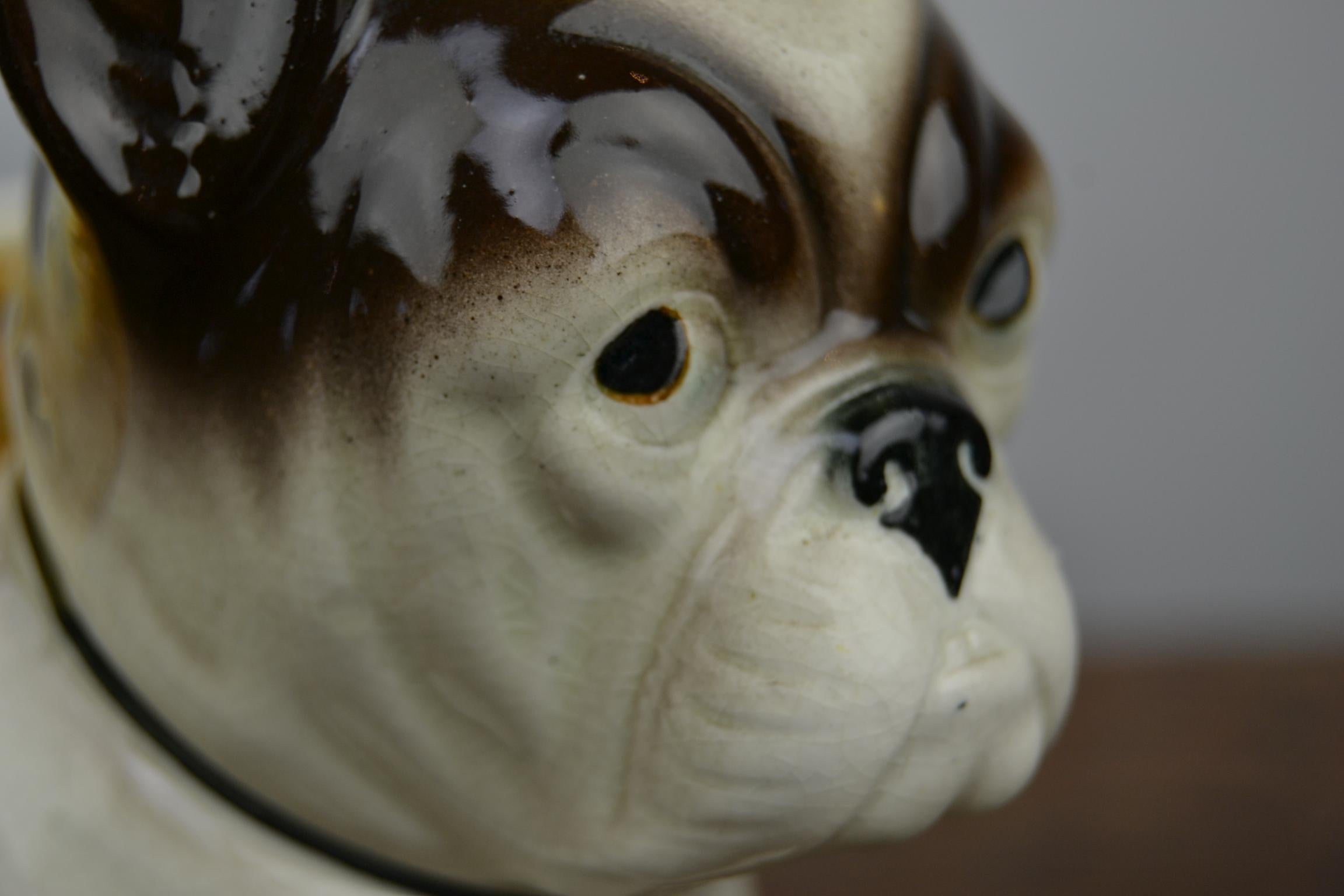 Art Deco Porcelain Bulldog Planter, Germany 7