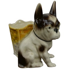 Art Deco Porcelain Bulldog Planter, Germany