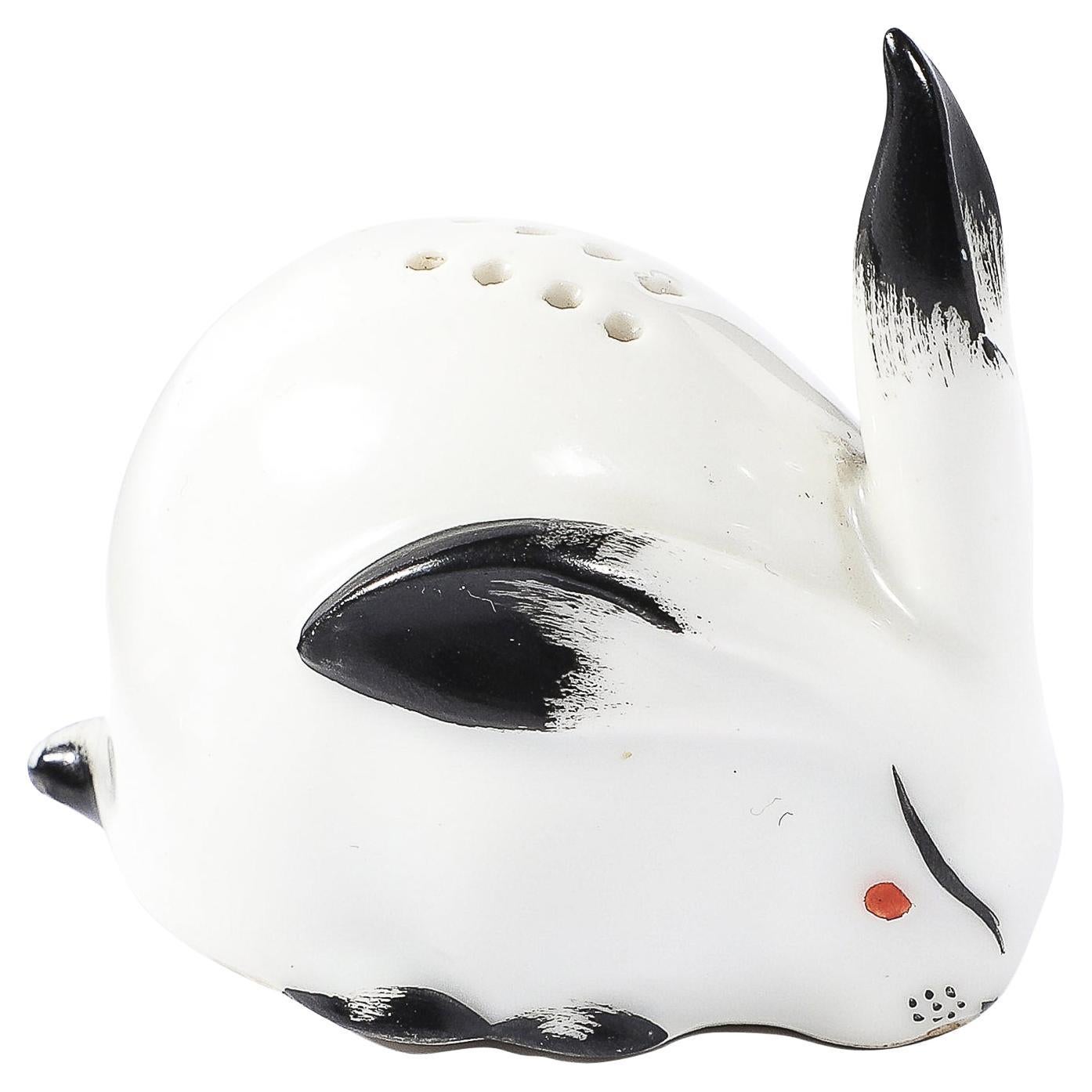 Art Deco Porcelain Bunny Salt Shaker signed by Marcel Sandoz for Limoges im Angebot