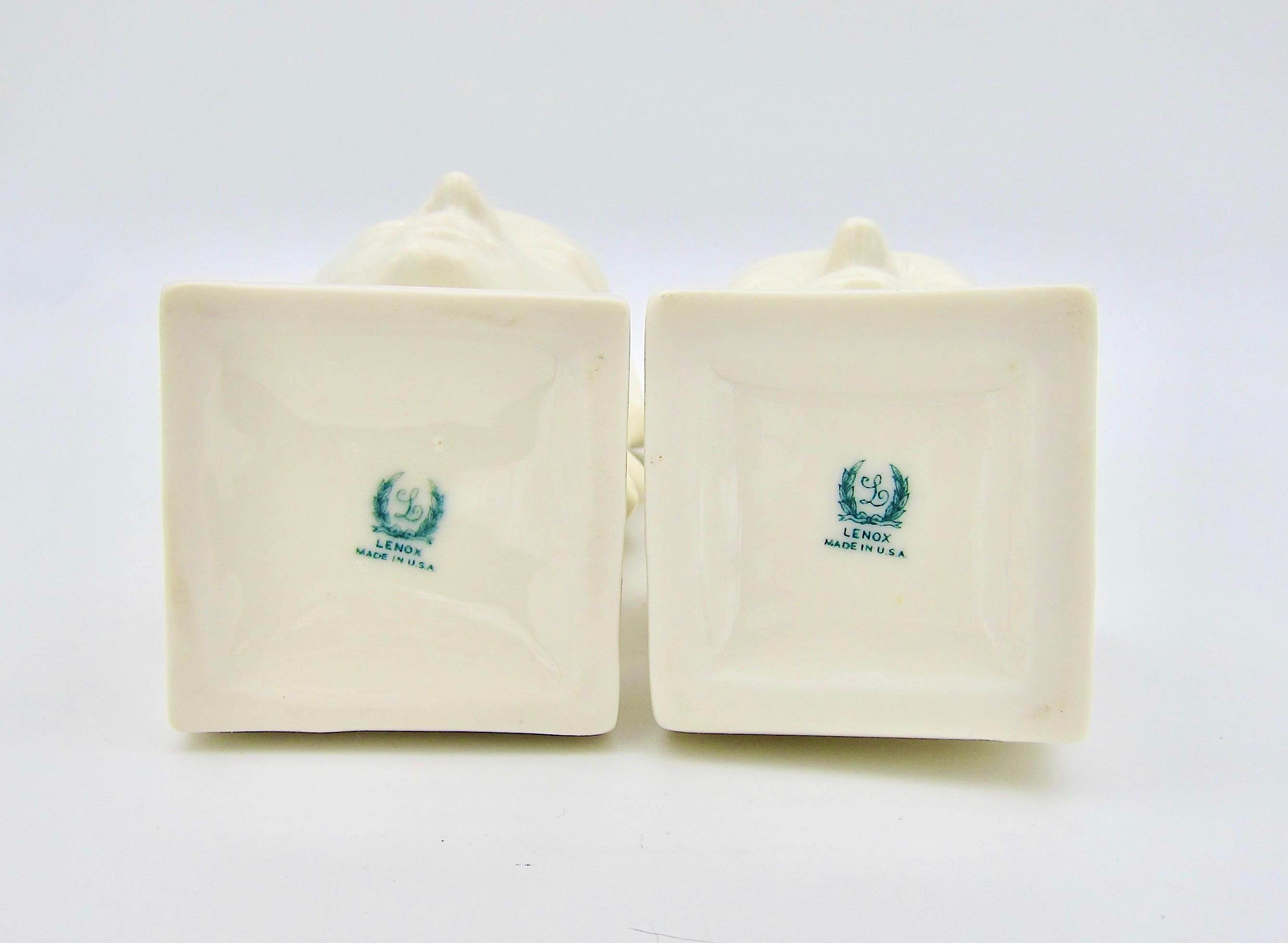 Art Deco Porcelain Bust Pair by Geza de Vegh for Lenox 2