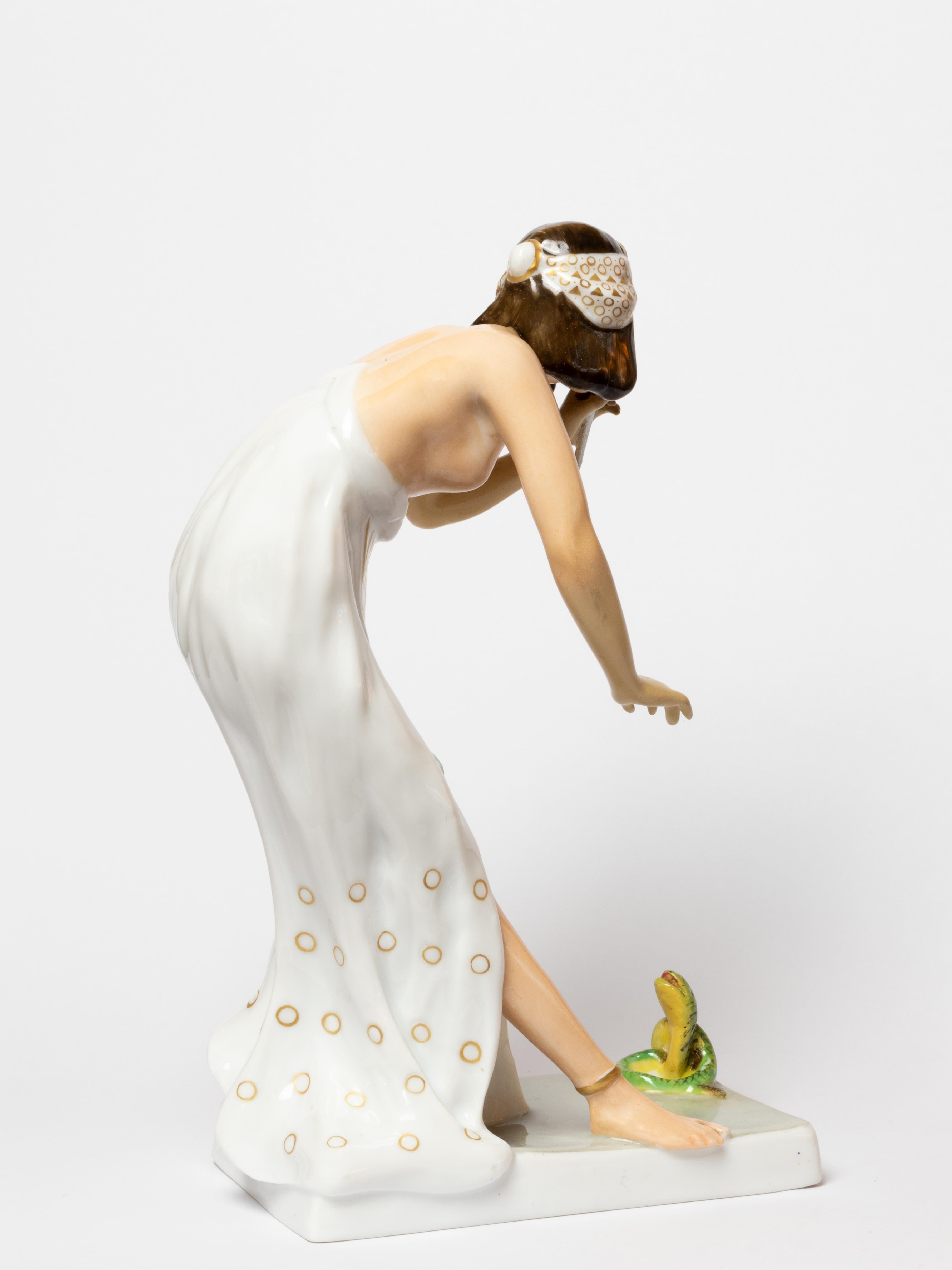 Tedesco Serpente di charme in porcellana Art Deco Berthold Boess, Rosenthal Selb in vendita
