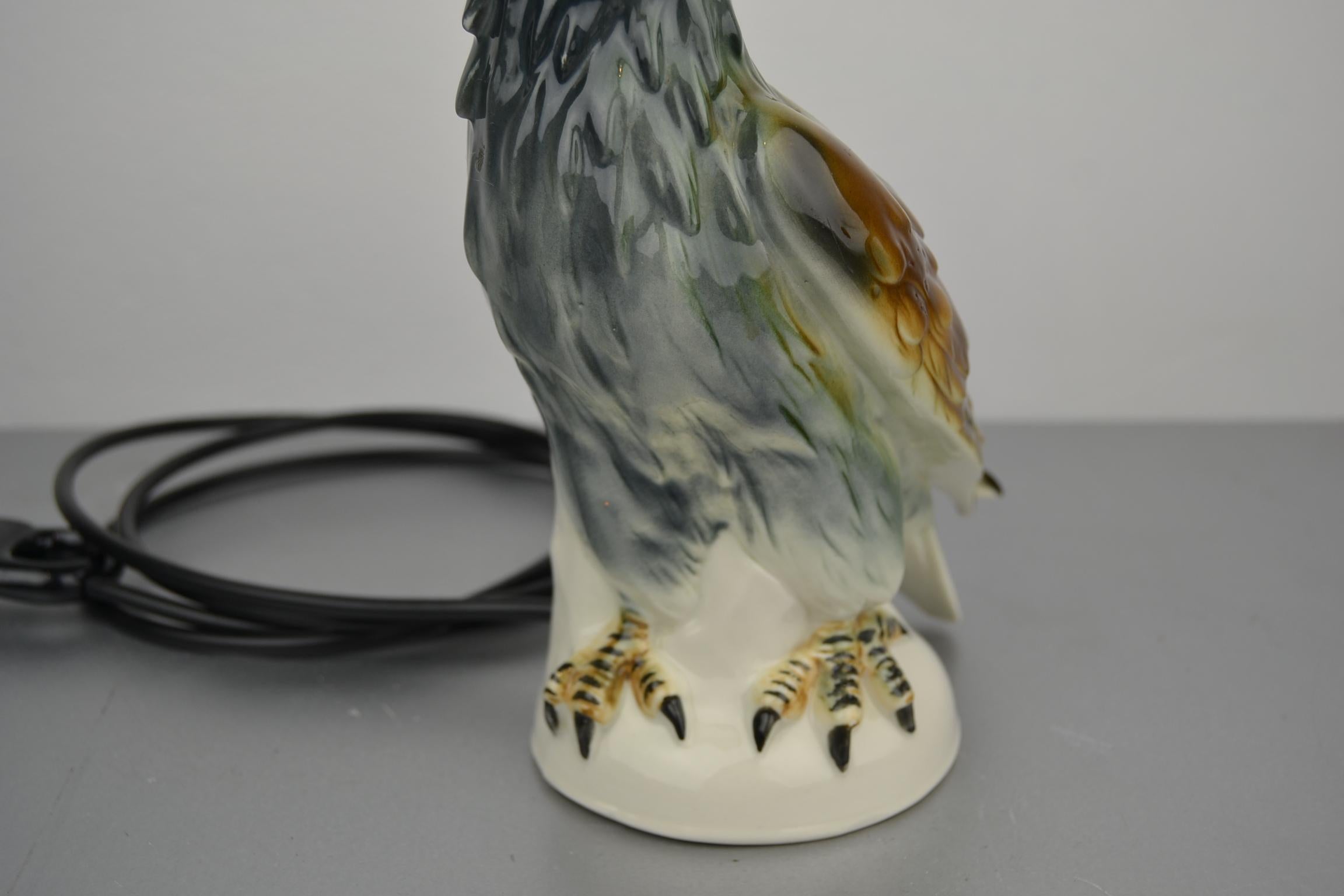 Art Deco Porcelain Eagle Perfume Lamp, Germany, 1930s 8