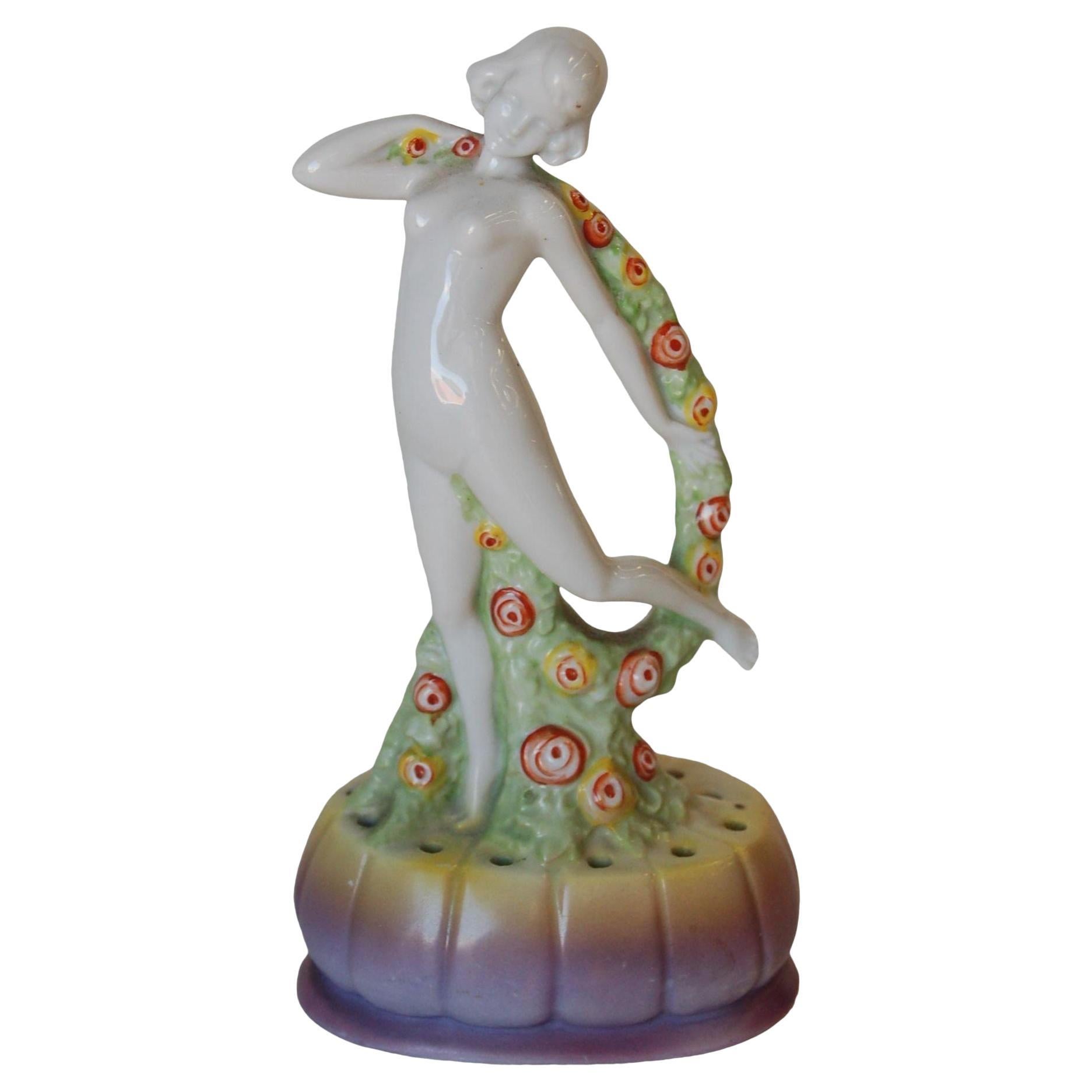 Art Deco Porcelain Female Figurine Made in Germany Numbered