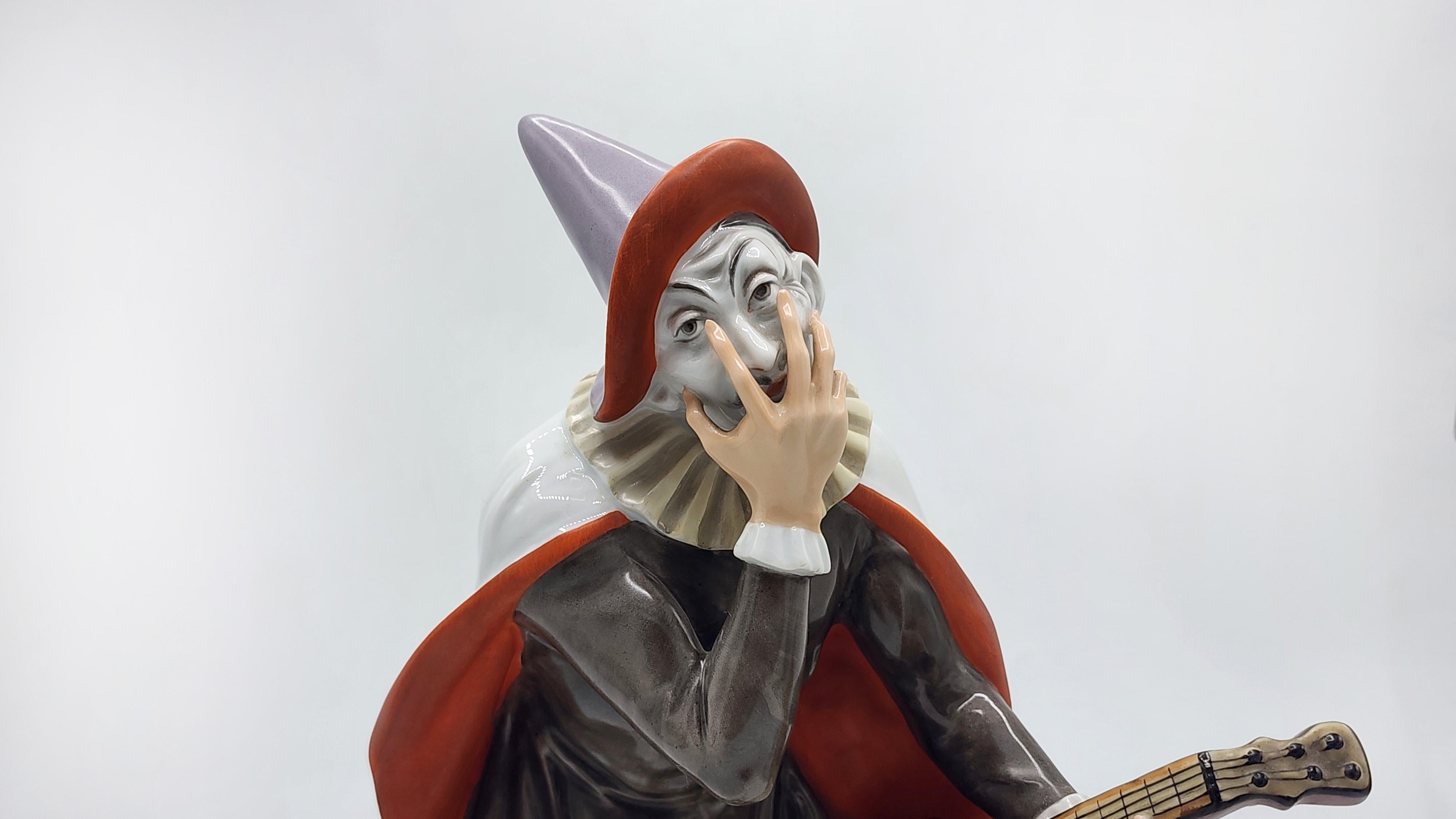 German Art Deco porcelain figure c. 1920 Bajazzo ROSENTHAL by HIMMELSTOSS For Sale