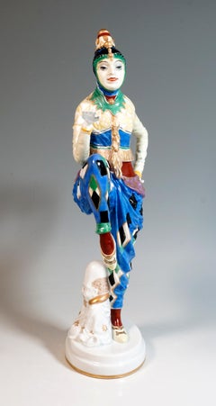 Art Deco Porcelain Figure 'Korean Dance' by Holzer-Defanti, Rosenthal, Germany