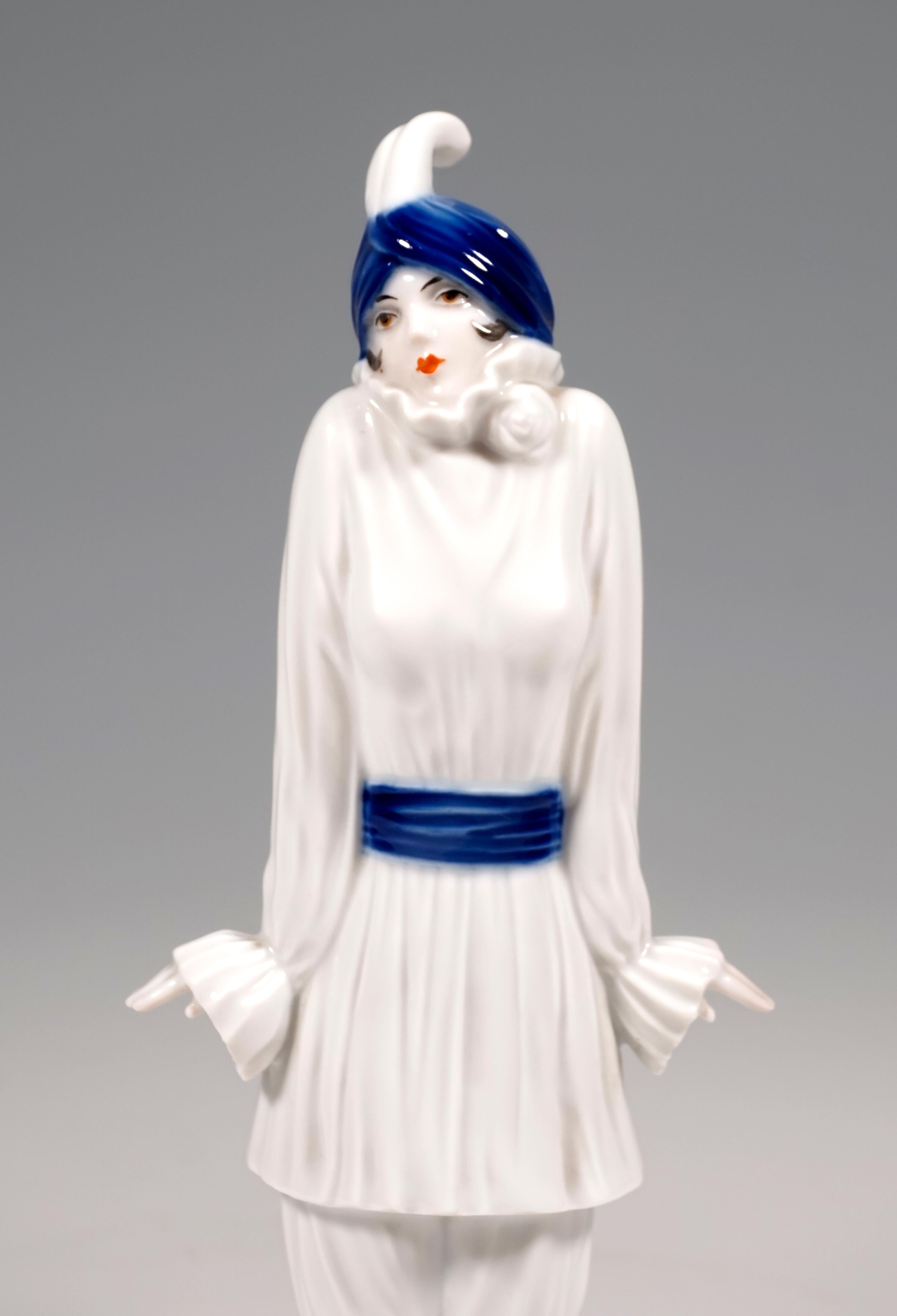 Art Deco Art Déco Porcelain Figure 'Pierrette' by Dorothea Charol, Rosenthal Germany
