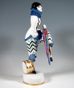 Art Déco Porcelain Figurine 'Merry March', C. Holzer-Defanti, Rosenthal Germany