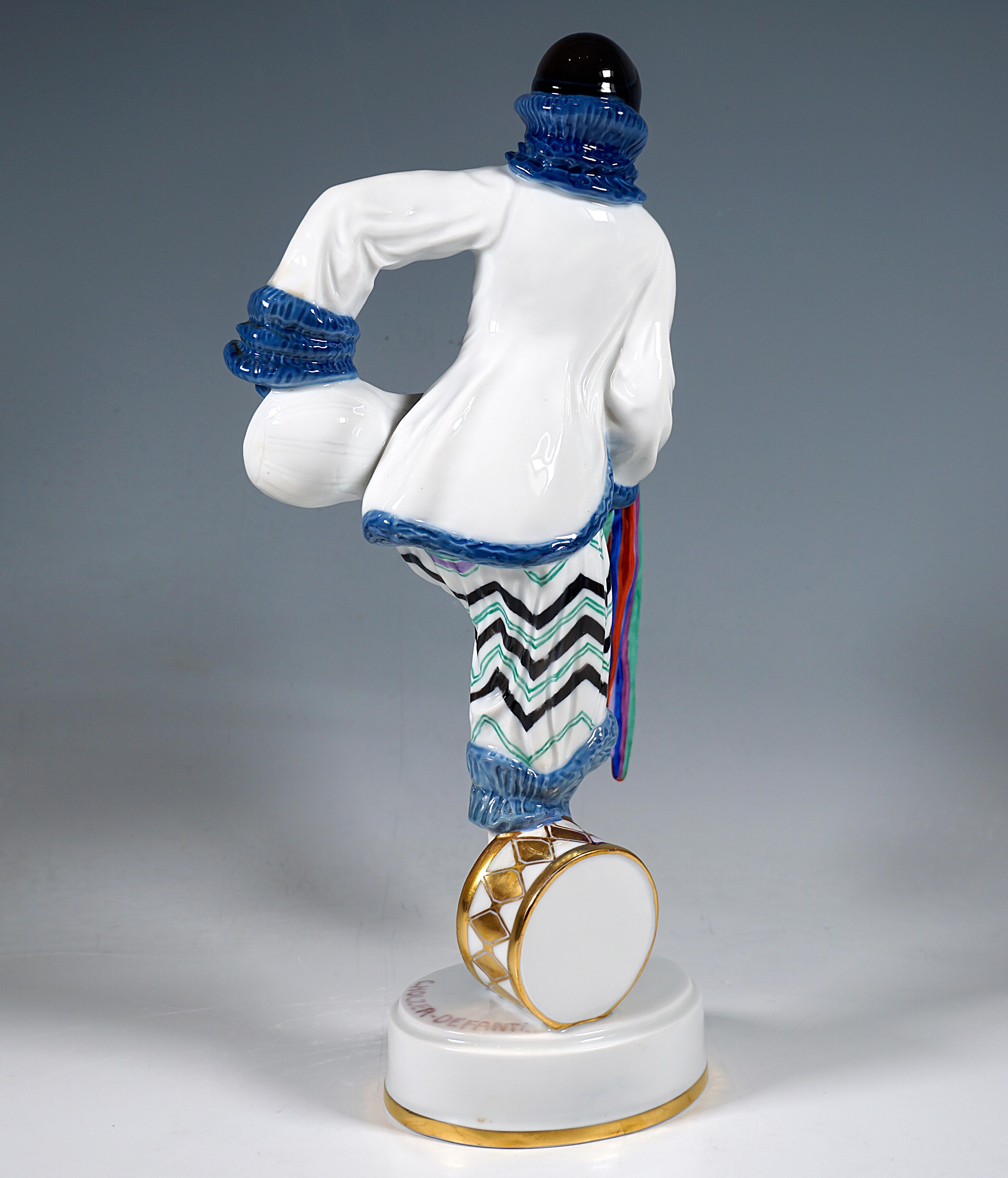 Art Deco Art Déco Porcelain Figurine 'Merry March', C. Holzer-Defanti, Rosenthal Germany