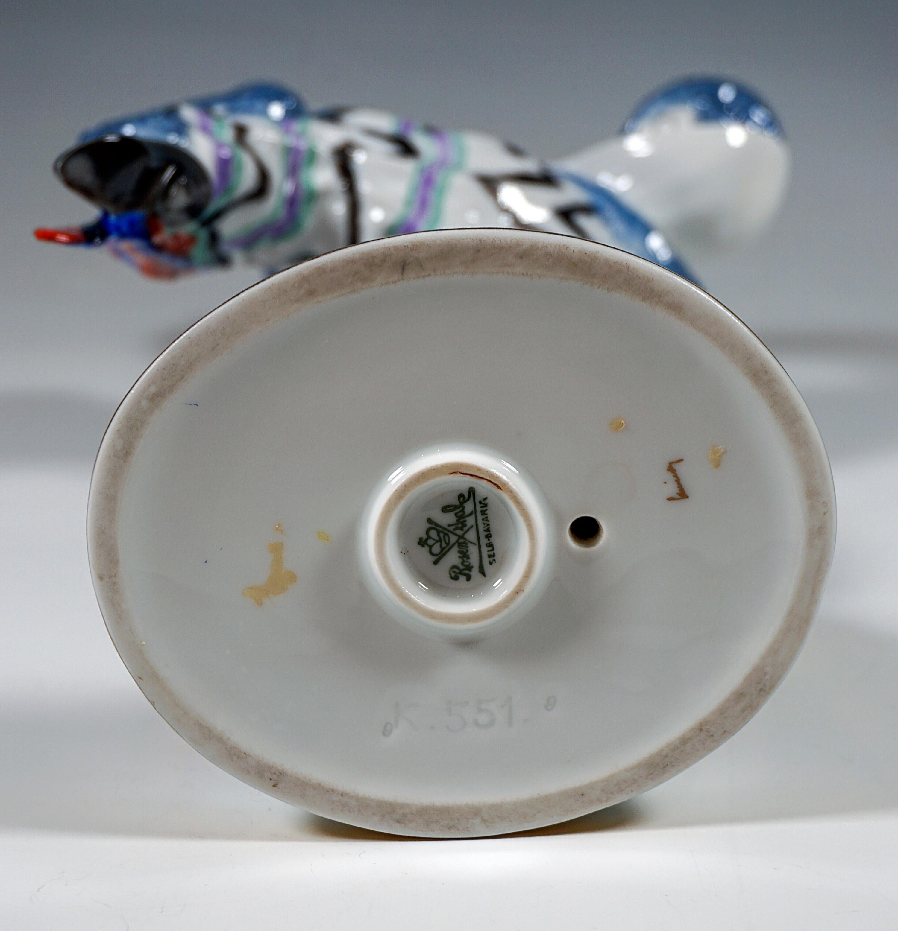 Art Déco Porcelain Figurine 'Merry March', C. Holzer-Defanti, Rosenthal Germany For Sale 1
