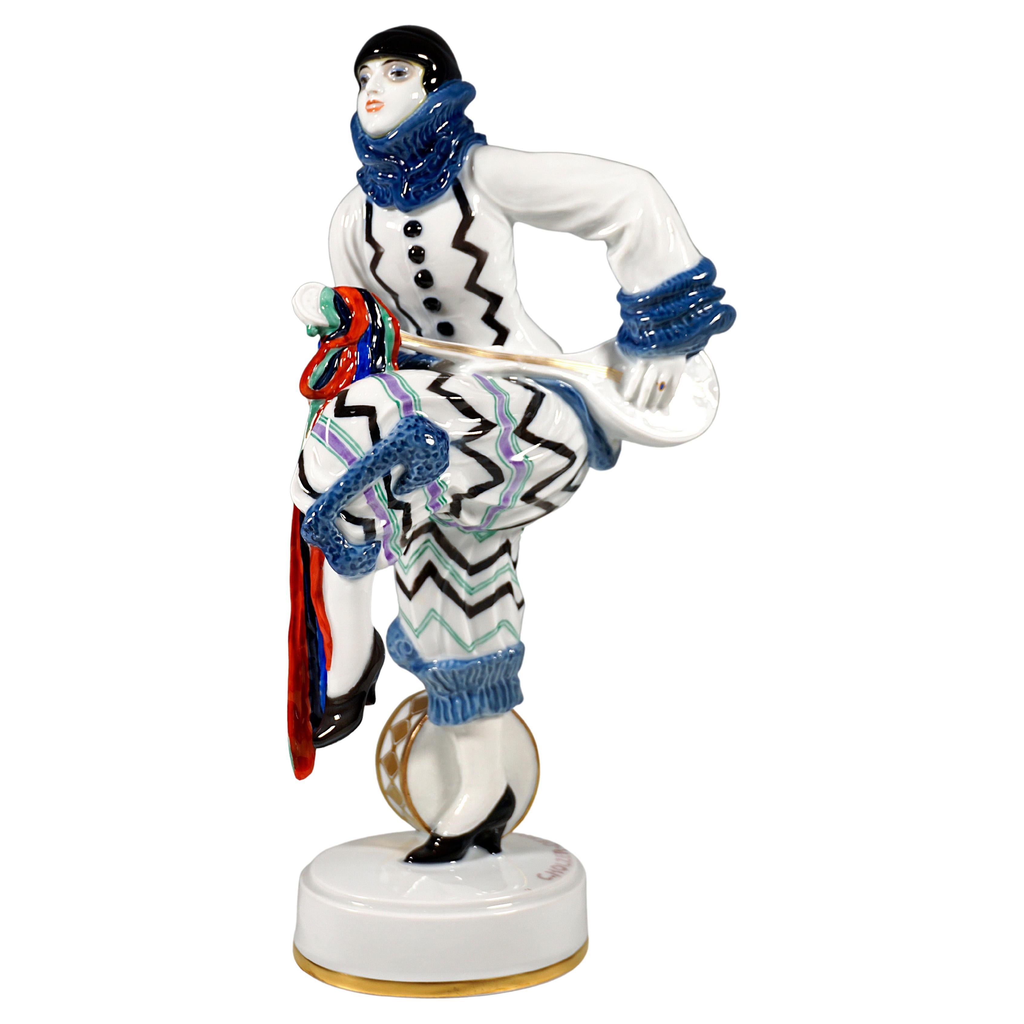 Art Déco Porcelain Figurine 'Merry March', C. Holzer-Defanti, Rosenthal Germany For Sale