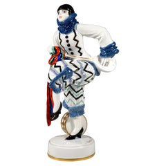 Retro Art Déco Porcelain Figurine 'Merry March', C. Holzer-Defanti, Rosenthal Germany