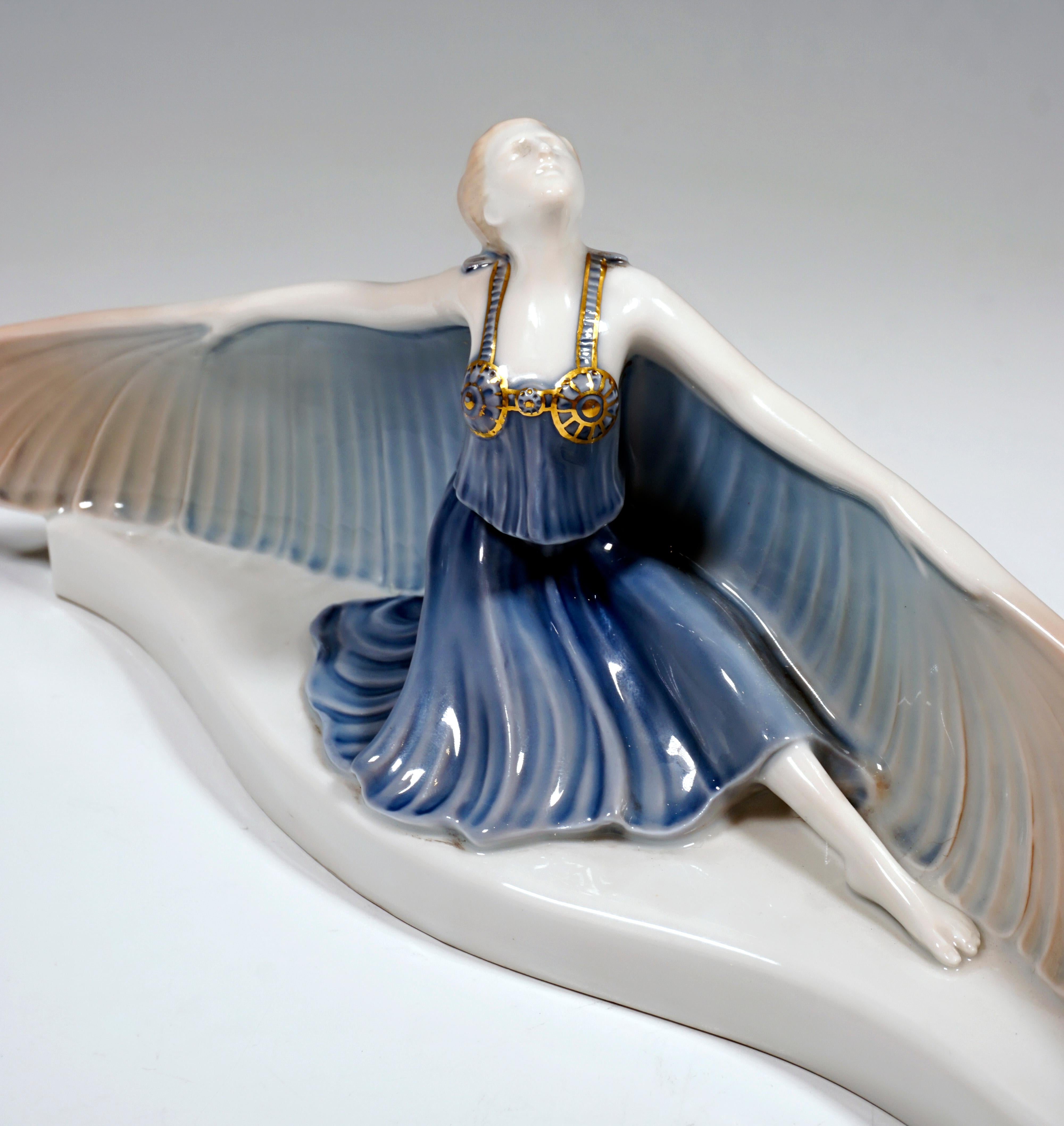 Art Deco Porcelain Figurine 'Moon Dance', B. Boess, Rosenthal Selb Germany, 1924 In Good Condition In Vienna, AT