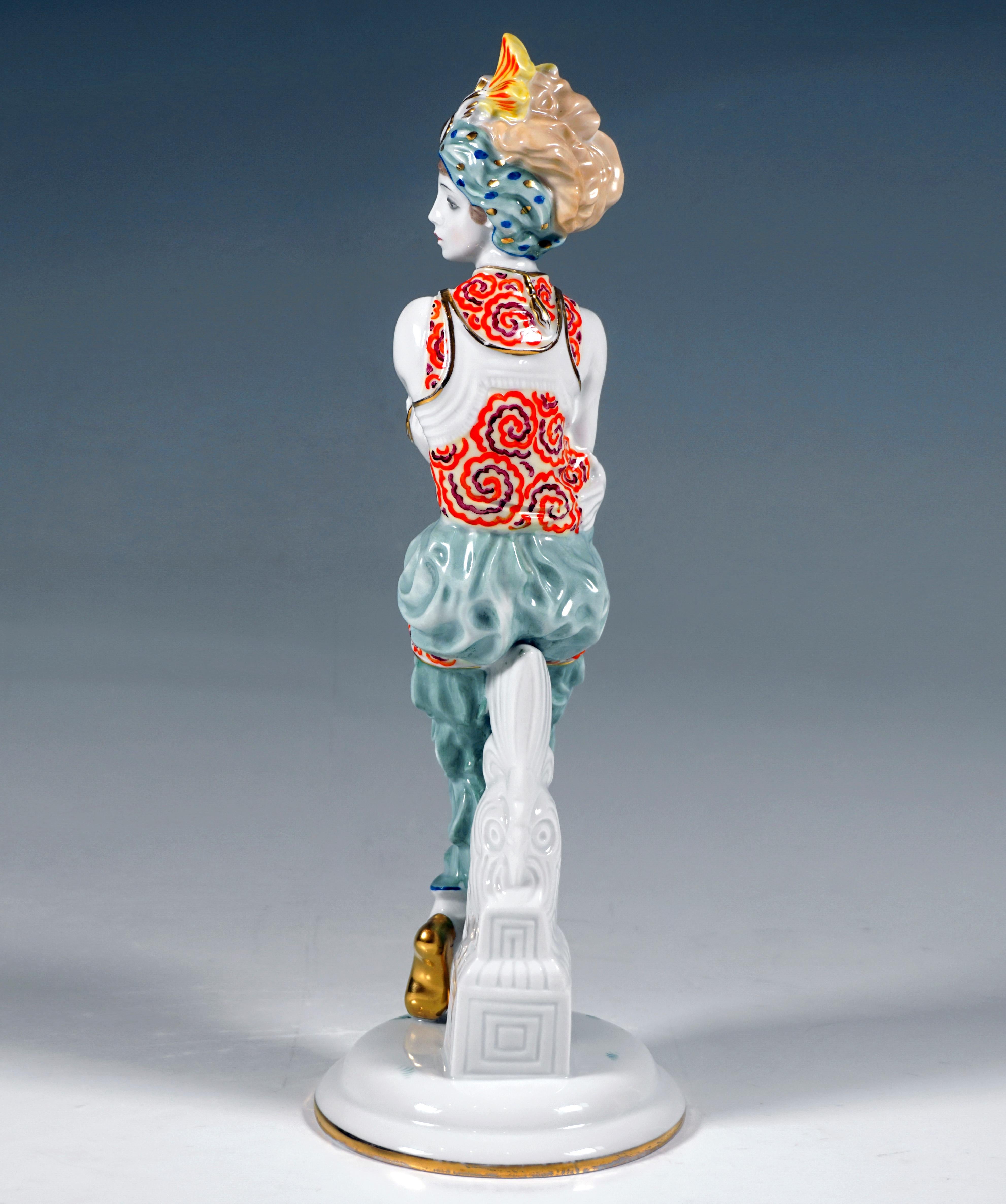 Hand-Crafted Art Déco Porcelain Figurine 'Tsarina', by C. Holzer-Defanti, Rosenthal Germany