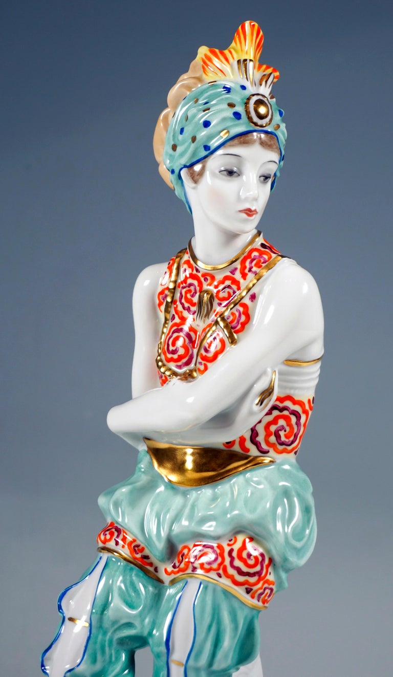 Early 20th Century Art Déco Porcelain Figurine 'Tsarina', by C. Holzer-Defanti, Rosenthal Germany