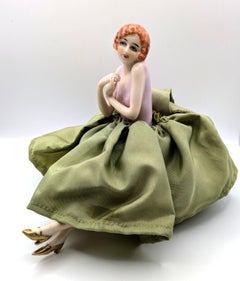 Demi-poupée en porcelaine Art déco avec jambes de Fasold & Stuach, c1930