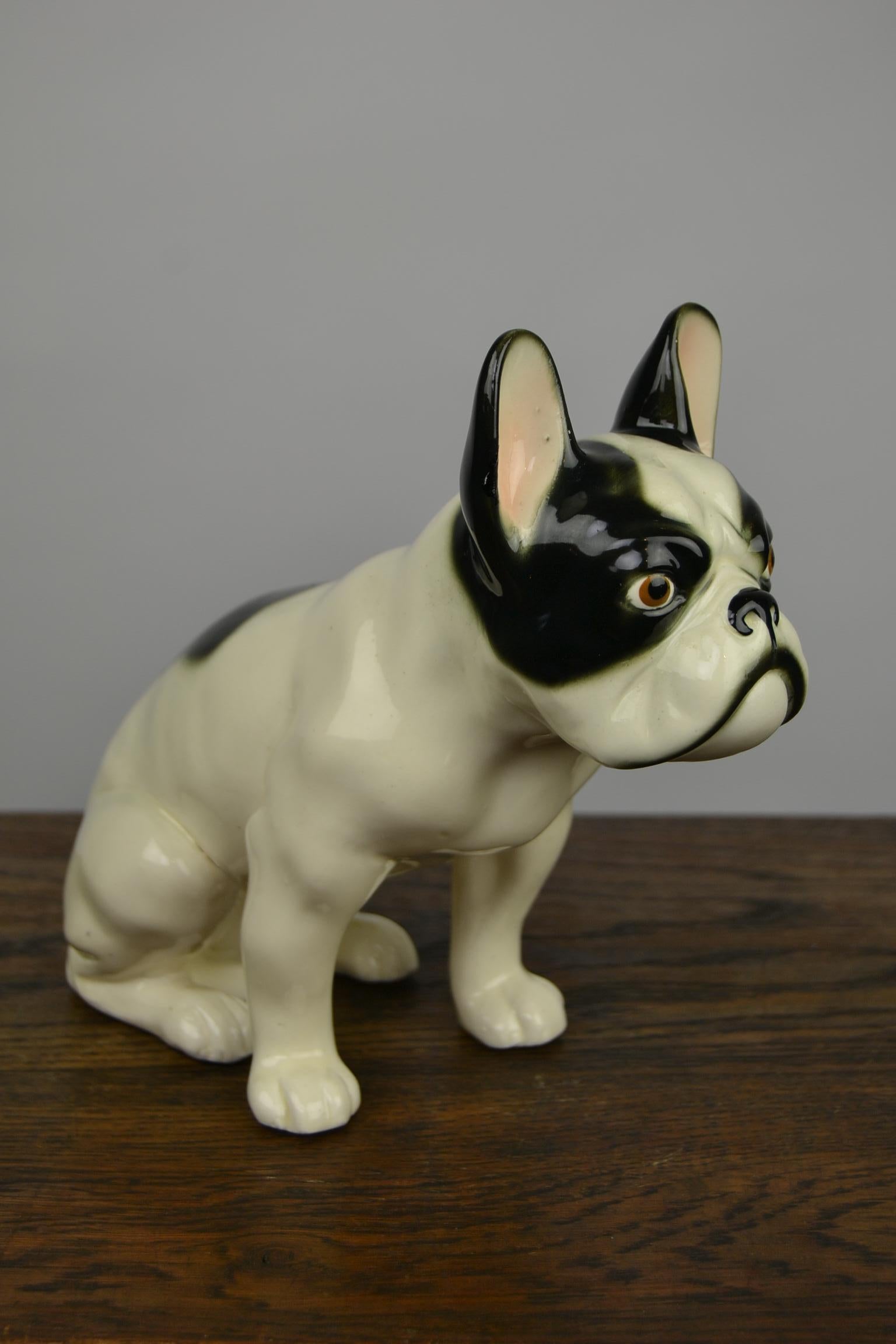 Art Deco Porcelain French Bulldog Figurine, Germany, 1930s 7