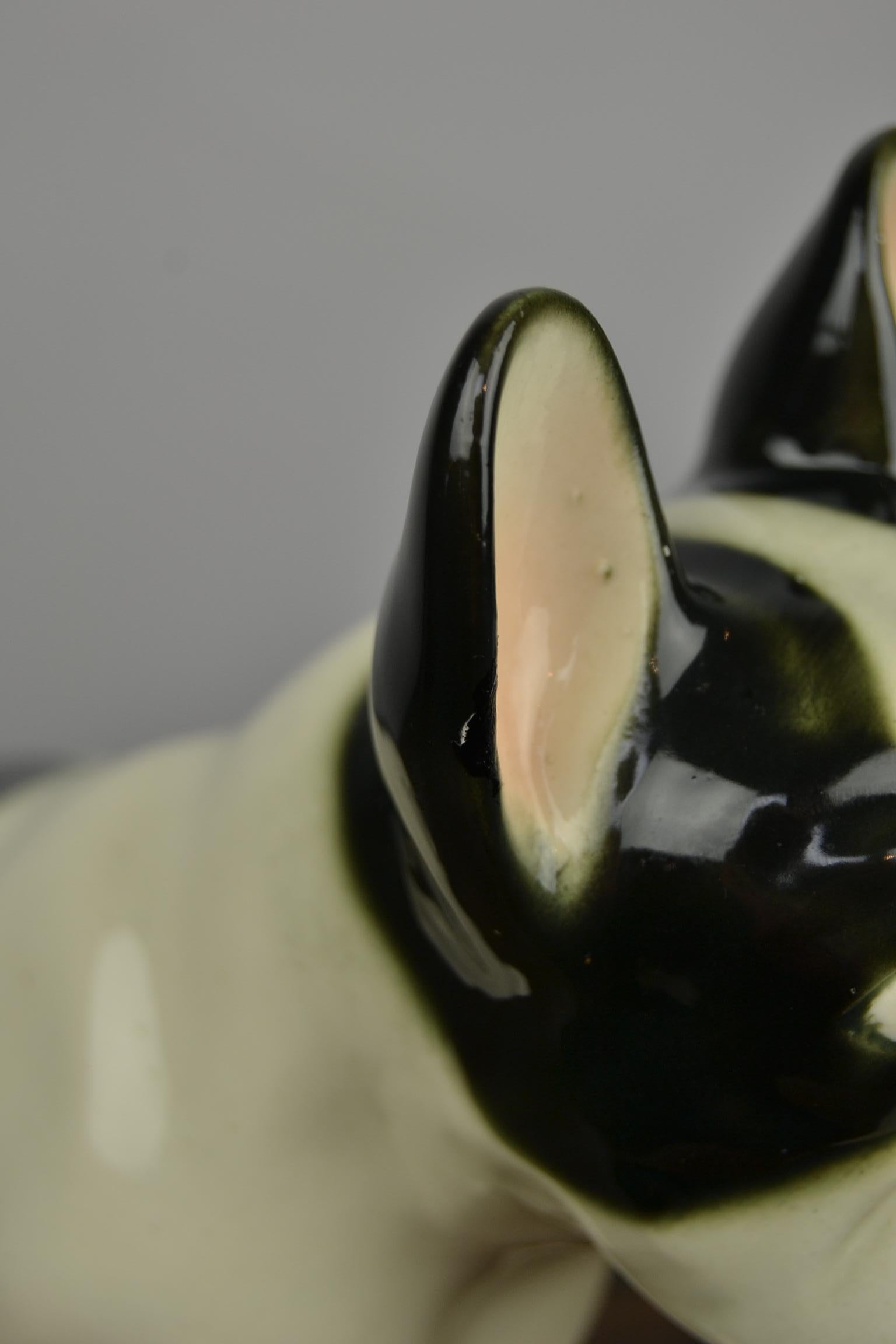 Art Deco Porcelain French Bulldog Figurine, Germany, 1930s 11