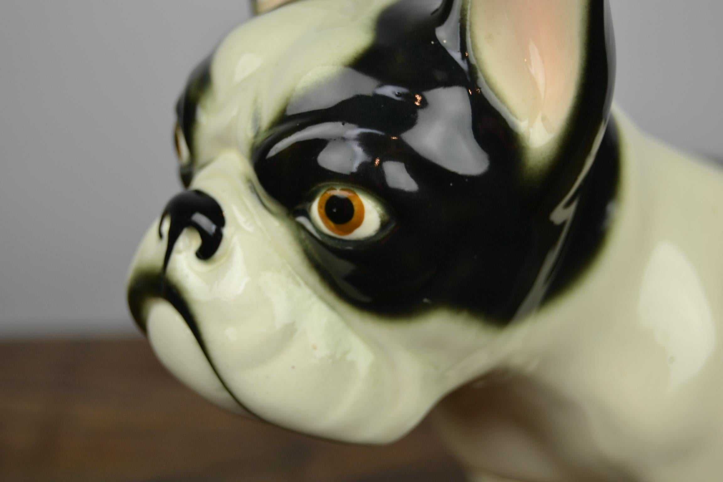 Art Deco Porcelain French Bulldog Figurine, Germany, 1930s 14