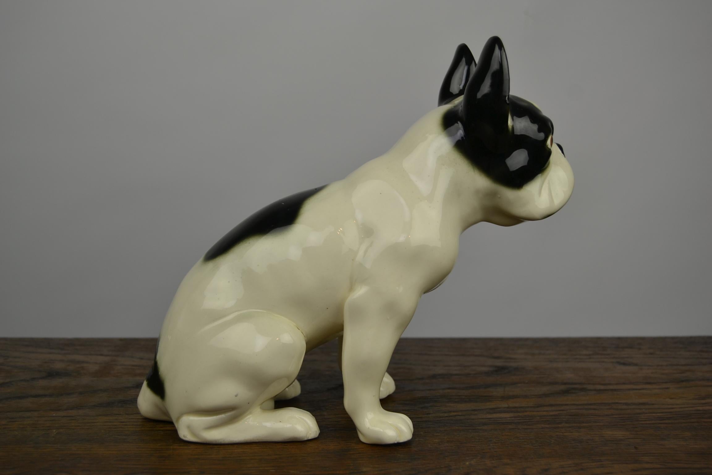 Art Deco Porcelain French Bulldog Figurine, Germany, 1930s 4